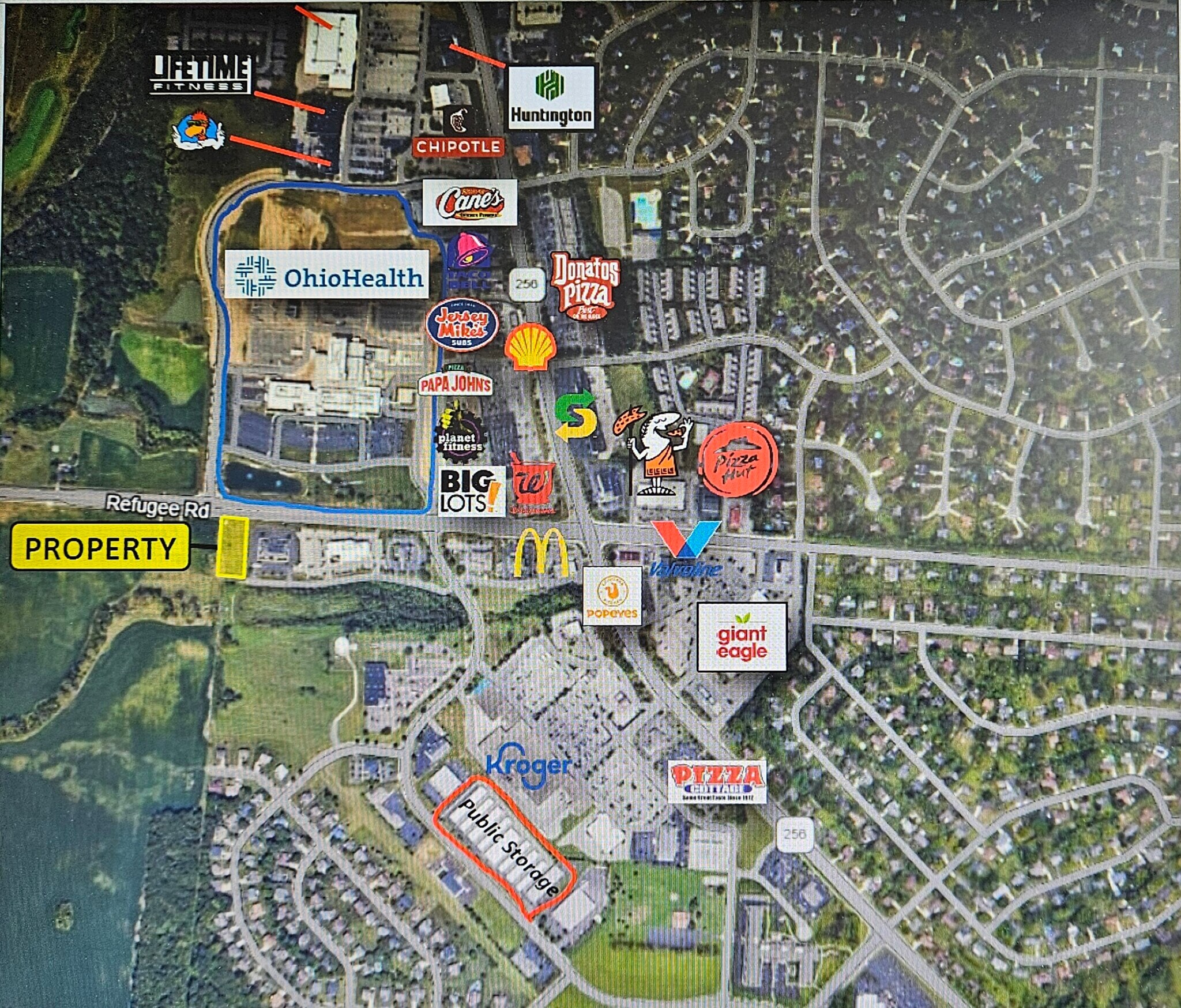 1033 Refugee Rd, Pickerington, OH for sale Aerial- Image 1 of 1