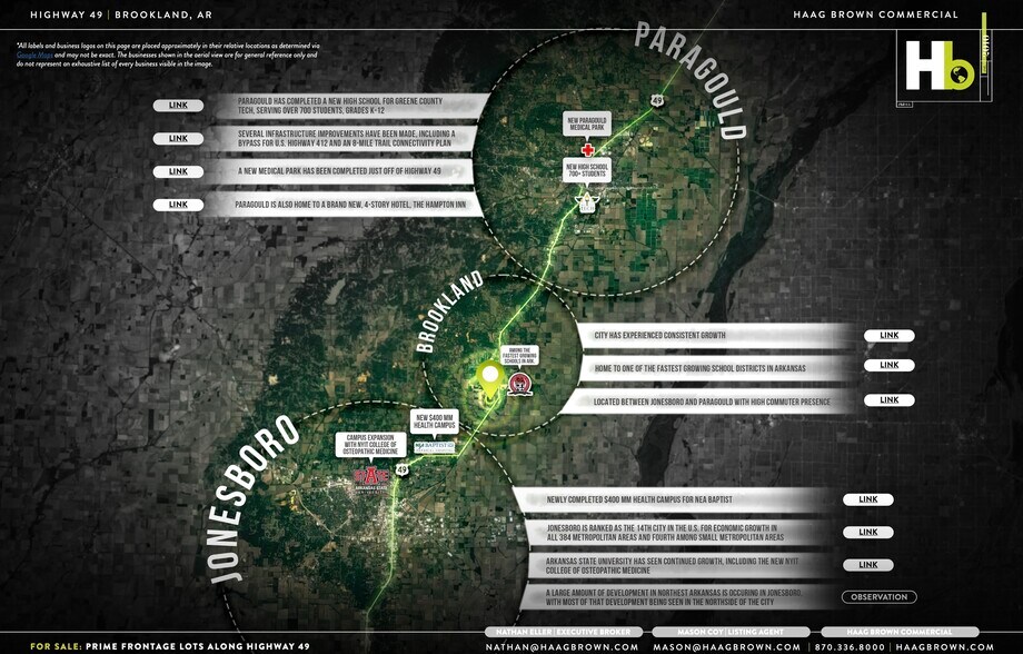 101 Darr St, Brookland, AR for sale - Aerial - Image 2 of 3