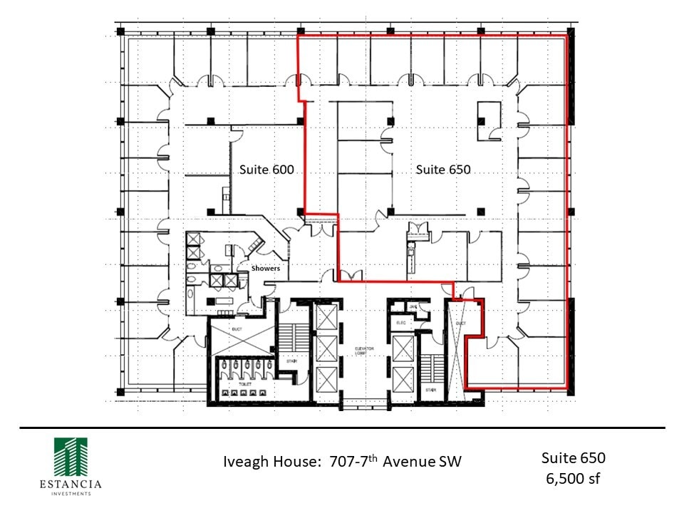707 7th Ave SW, Calgary, AB for lease Floor Plan- Image 1 of 4