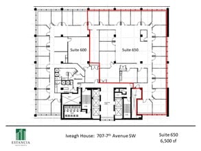 707 7th Ave SW, Calgary, AB for lease Floor Plan- Image 1 of 4