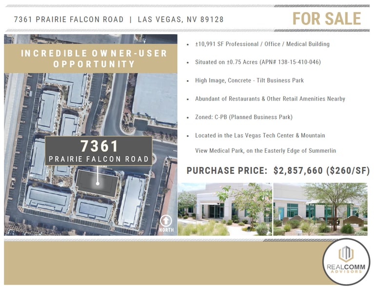 7361 Prairie Falcon Rd, Las Vegas, NV for sale - Building Photo - Image 2 of 7