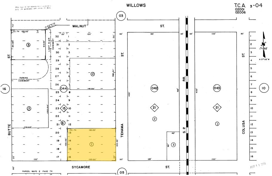 111 W Sycamore St, Willows, CA for sale - Plat Map - Image 1 of 1