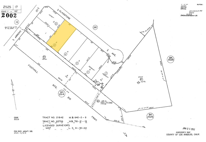 12349 Gladstone Ave, Sylmar, CA for lease - Plat Map - Image 2 of 2