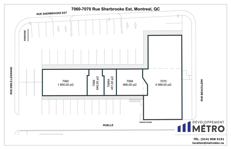 7060-7072 Rue Sherbrooke E, Montréal, QC for lease - Site Plan - Image 2 of 2