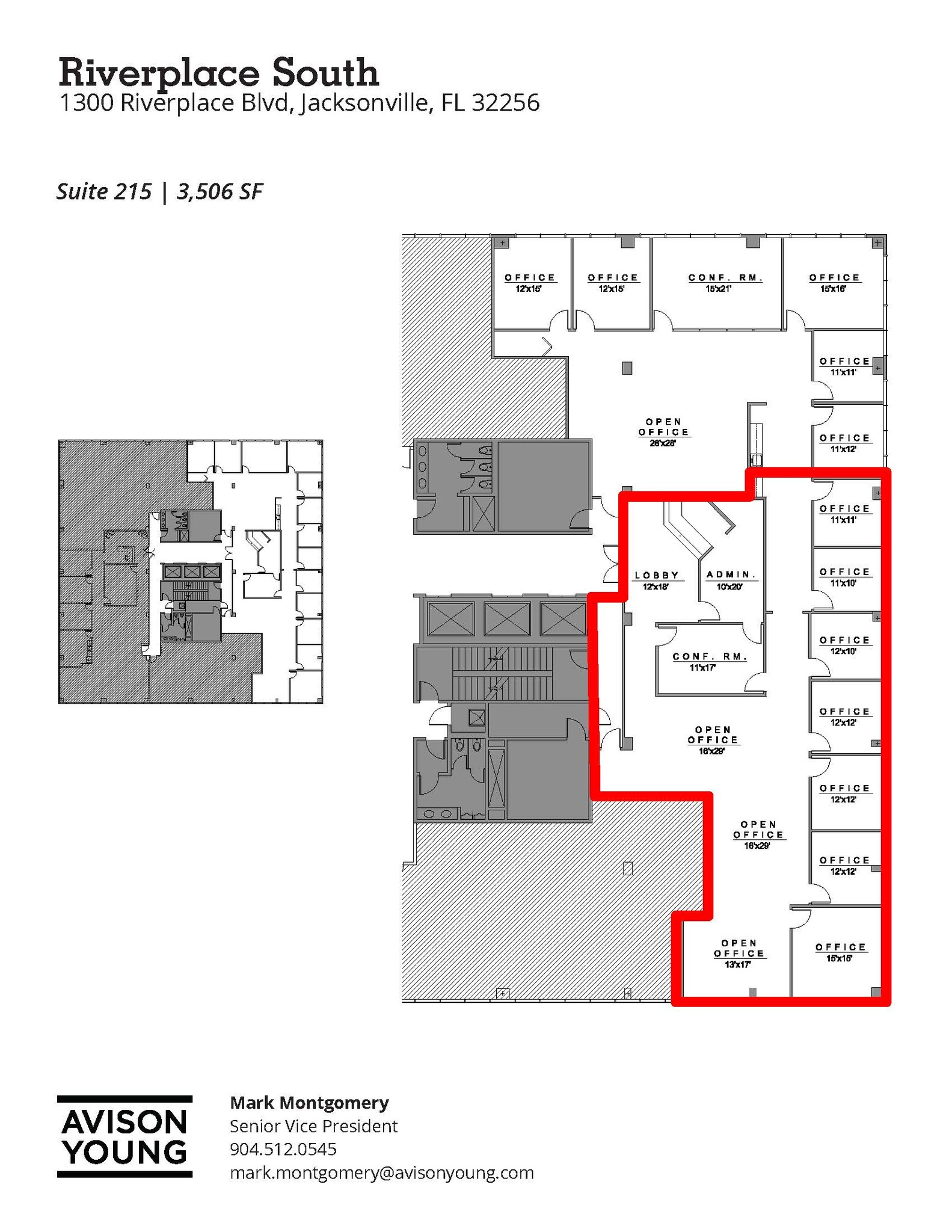 1300 Riverplace Blvd, Jacksonville, FL for lease Floor Plan- Image 1 of 1