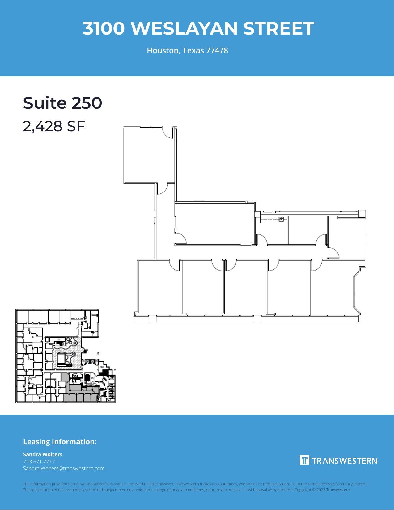 3100 Weslayan St, Houston, TX for lease Floor Plan- Image 1 of 1