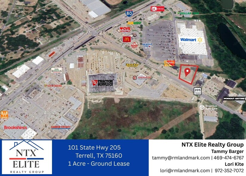 101 N State Highway 205, Terrell, TX for lease - Aerial - Image 1 of 2