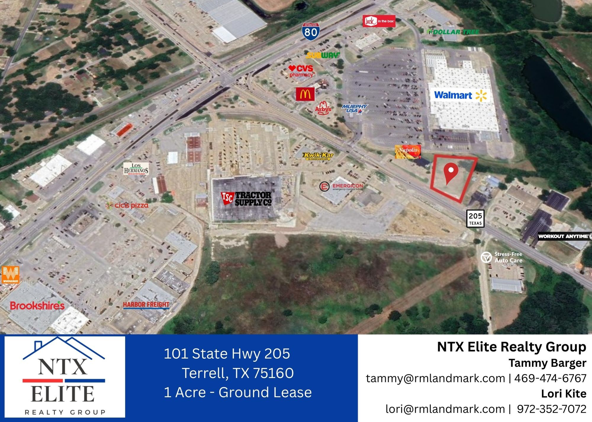 101 N State Highway 205, Terrell, TX for lease Aerial- Image 1 of 3