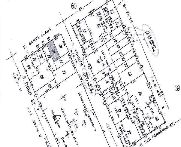 136-140 E Santa Clara St, San Jose, CA for lease - Plat Map - Image 1 of 1