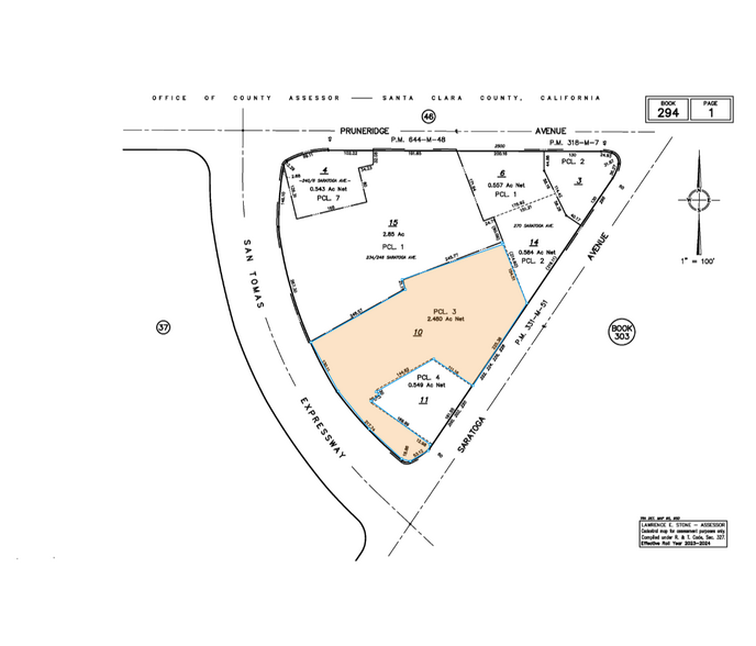 222 Saratoga Ave, Santa Clara, CA for sale - Plat Map - Image 2 of 2