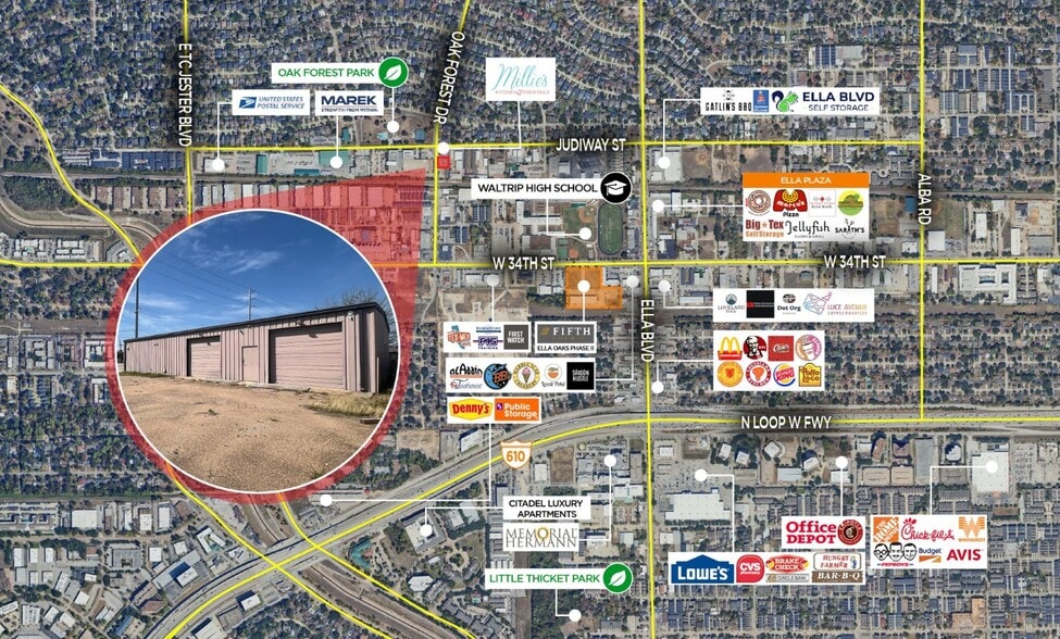 3540 Oak Forest Dr, Houston, TX for sale - Aerial - Image 3 of 3