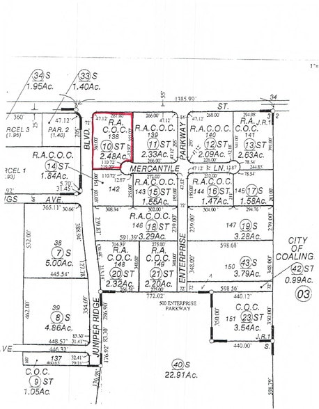 1821 Mercantile Ln, Coalinga, CA for sale - Plat Map - Image 3 of 7