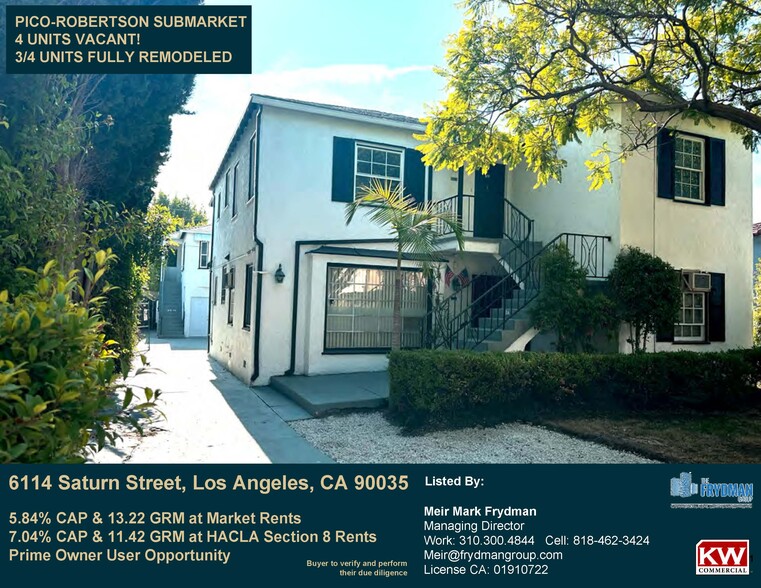 6114 Saturn St, Los Angeles, CA for sale - Building Photo - Image 1 of 1