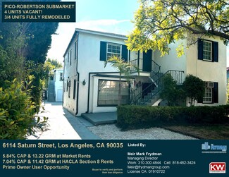 More details for 6114 Saturn St, Los Angeles, CA - Multifamily for Sale