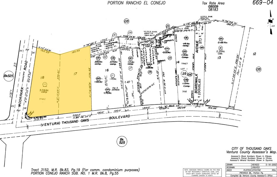 60 N Moorpark Rd, Thousand Oaks, CA for lease - Plat Map - Image 3 of 8