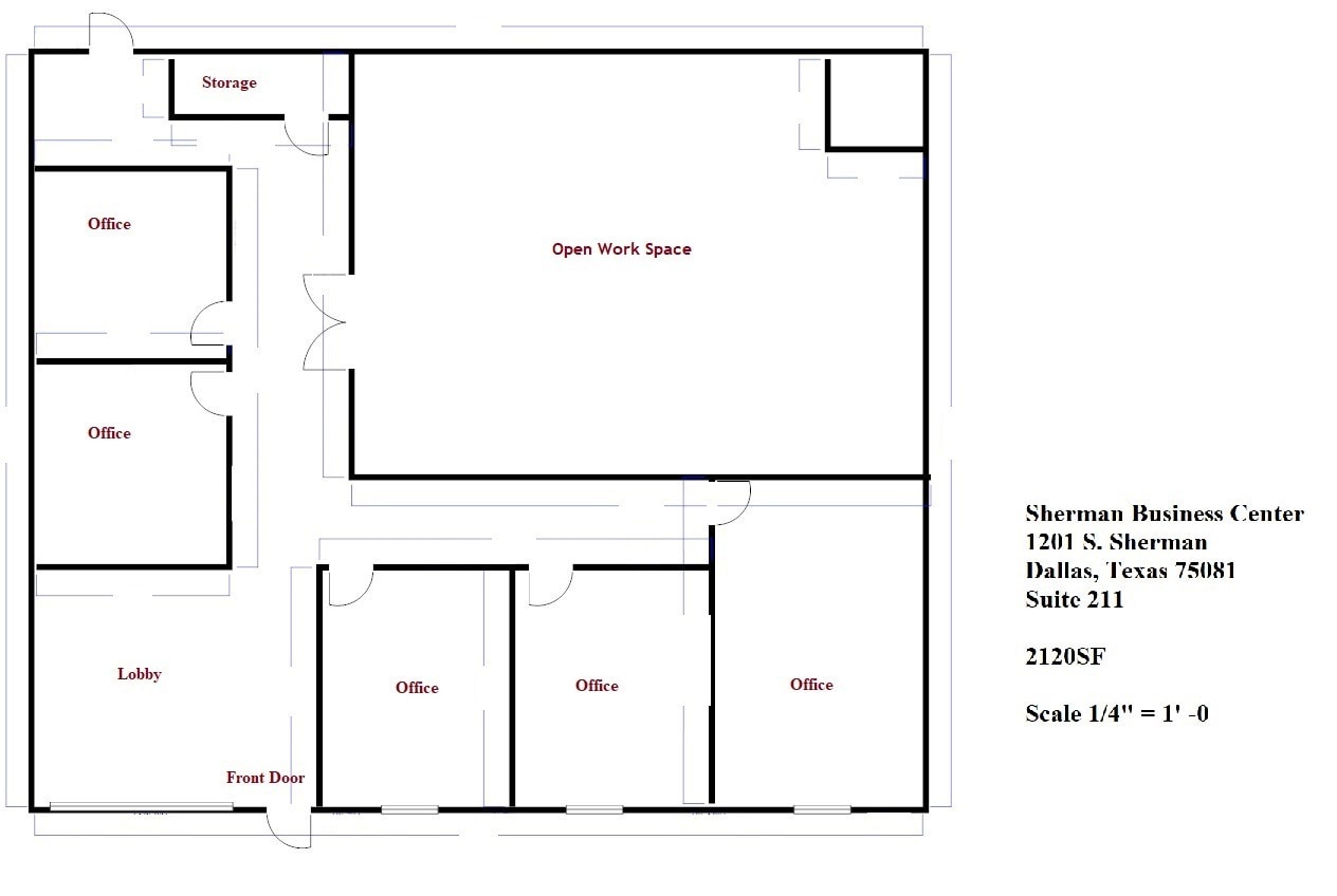 1201 S Sherman St, Richardson, TX for lease Floor Plan- Image 1 of 8
