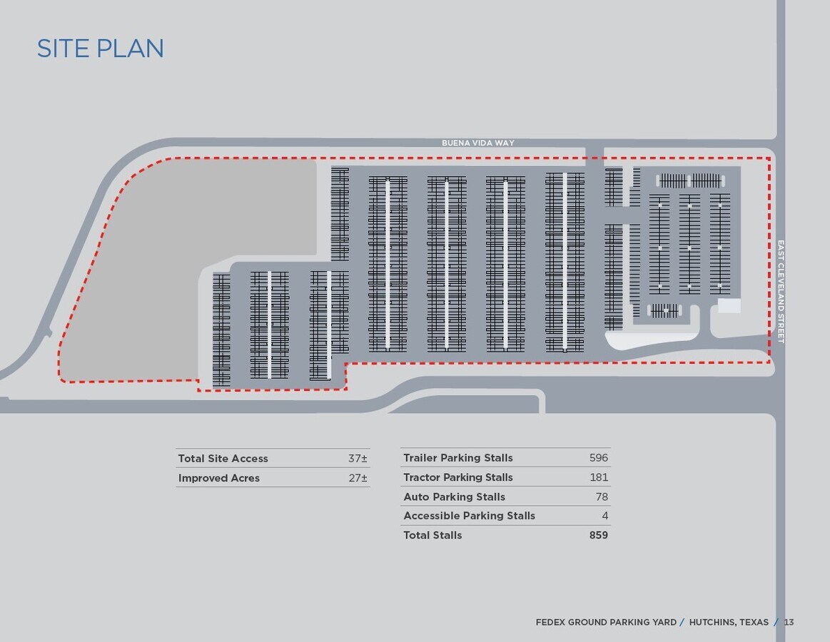 1349 E Cleveland St, Hutchins, TX 75141 FedEx Parking Yard