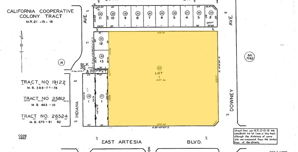 3303-3461 E Artesia Blvd, Long Beach, CA for lease - Plat Map - Image 2 of 3