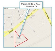 3985-3991 1st St, Livermore, CA for lease Map- Image 2 of 2