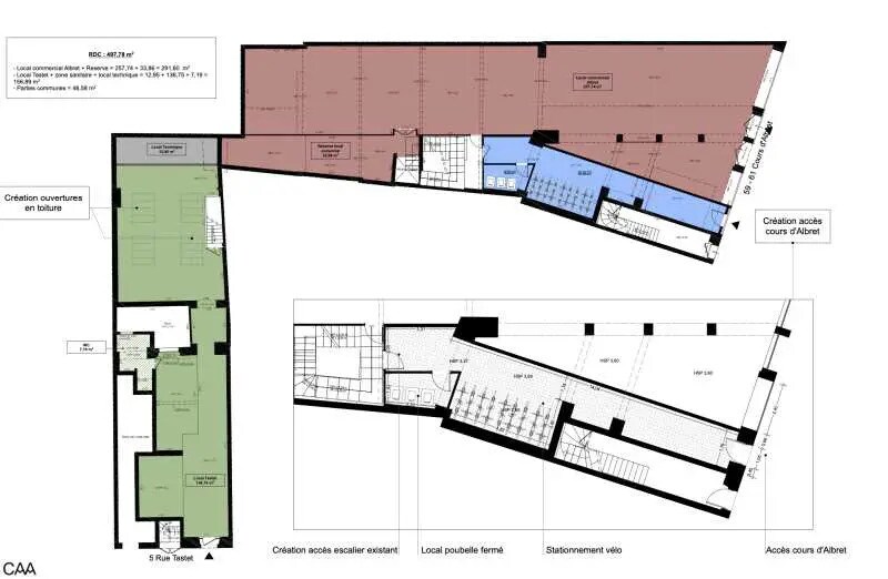 Retail in Bordeaux for lease - Floor Plan - Image 2 of 2