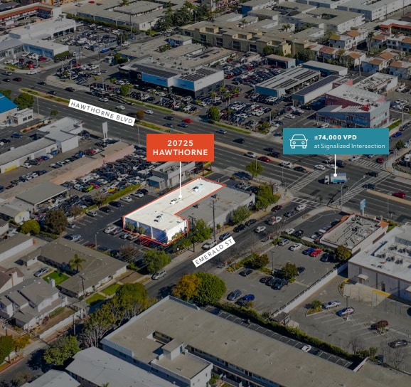 20715-20725 Hawthorne Blvd, Torrance, CA for lease - Aerial - Image 1 of 3
