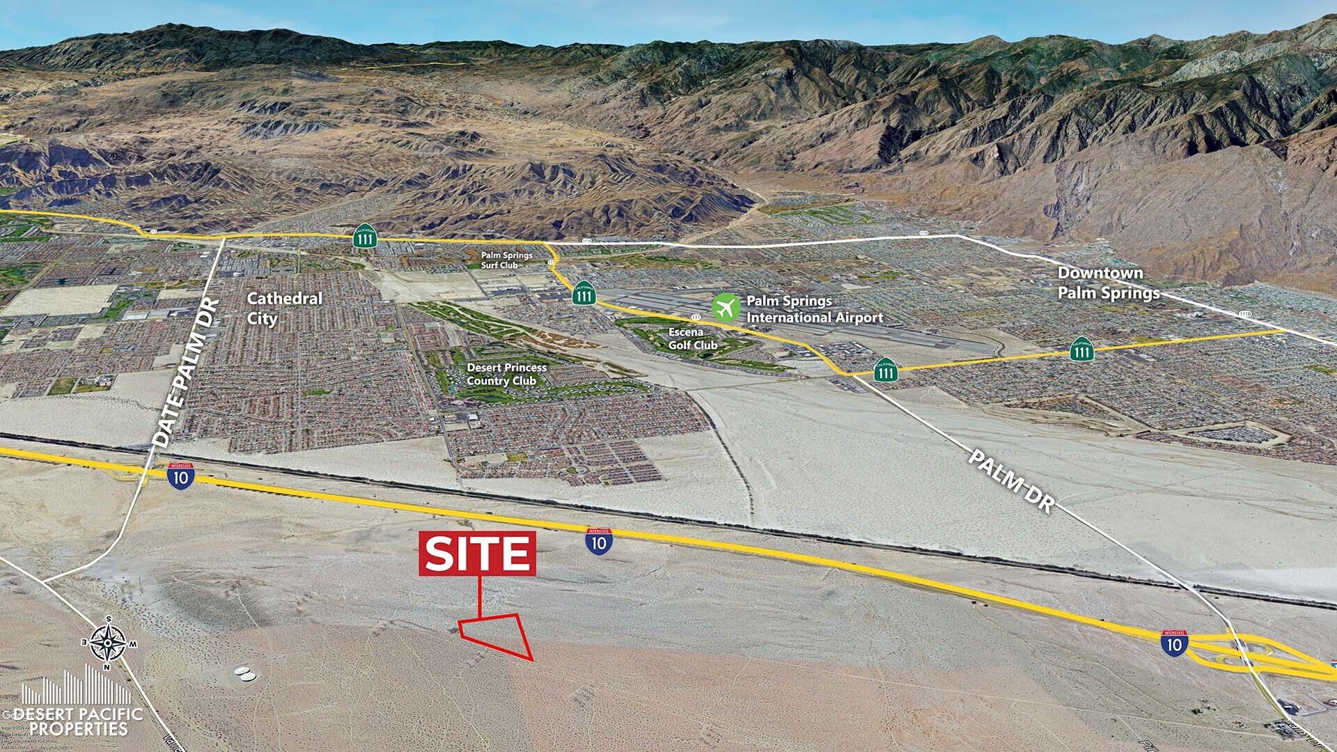 Varner & I-10 rd, Cathedral City, CA for sale Aerial- Image 1 of 3