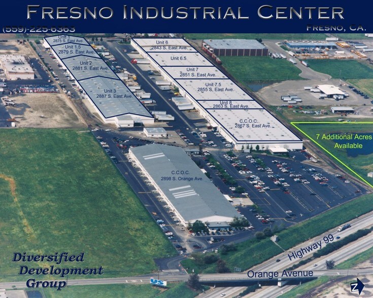 2843-2887 S East Ave, Fresno, CA for sale - Aerial - Image 1 of 1