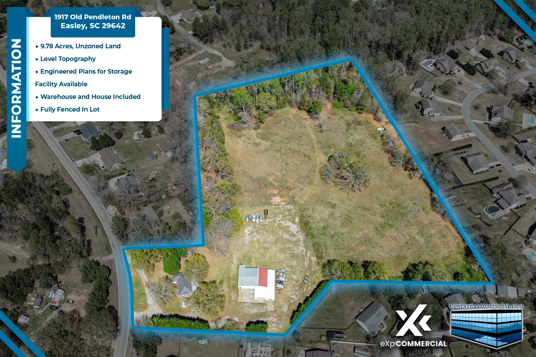 1917 Old Pendleton Rd, Easley, SC for sale Aerial- Image 1 of 1