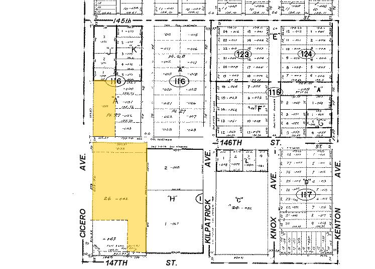 14505-14633 Cicero Ave, Midlothian, IL for lease - Plat Map - Image 2 of 2