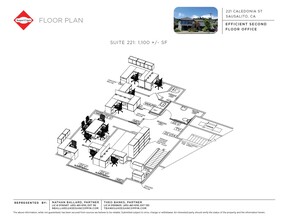 219-223 Caledonia St, Sausalito, CA for lease Floor Plan- Image 2 of 2