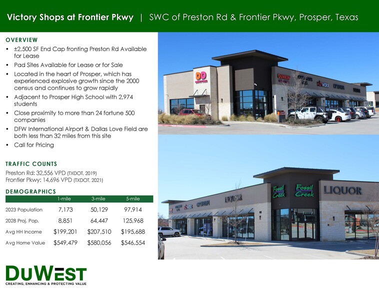 SWC of Preston Rd & Frontier Pkwy, Prosper, TX for lease - Building Photo - Image 2 of 12