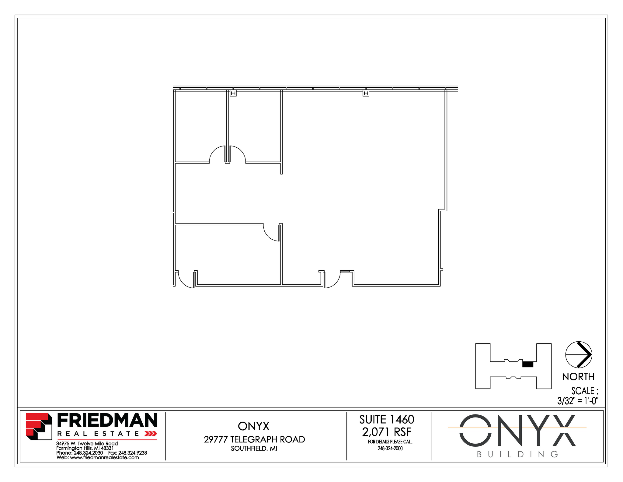 29777 Telegraph Rd, Southfield, MI for lease Floor Plan- Image 1 of 2