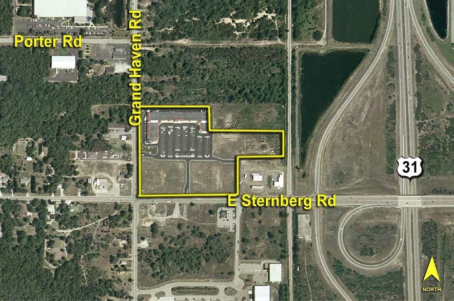 1028-1086 E Sternberg Rd, Muskegon, MI for lease - Aerial - Image 2 of 6