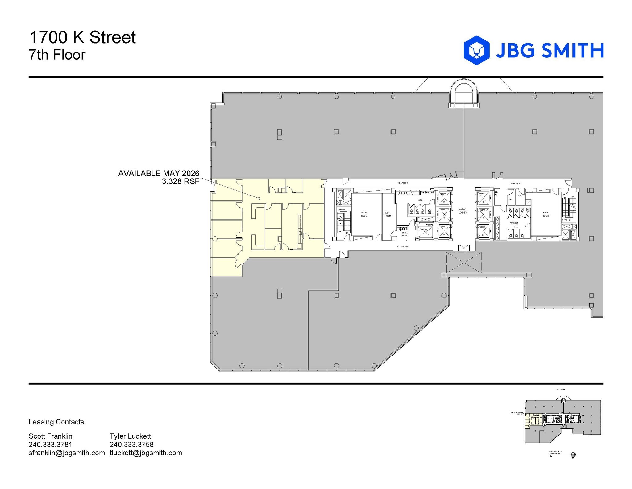 1700 K St NW, Washington, DC for lease Floor Plan- Image 1 of 1