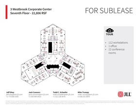 3 Westbrook Corporate Ctr, Westchester, IL for lease Floor Plan- Image 1 of 1