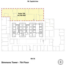 425 W Capitol Ave, Little Rock, AR for lease Floor Plan- Image 1 of 1