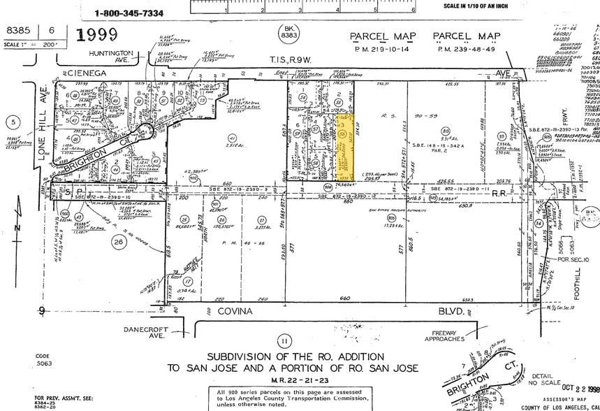 834 W Cienega Ave, San Dimas, CA for lease - Plat Map - Image 2 of 7