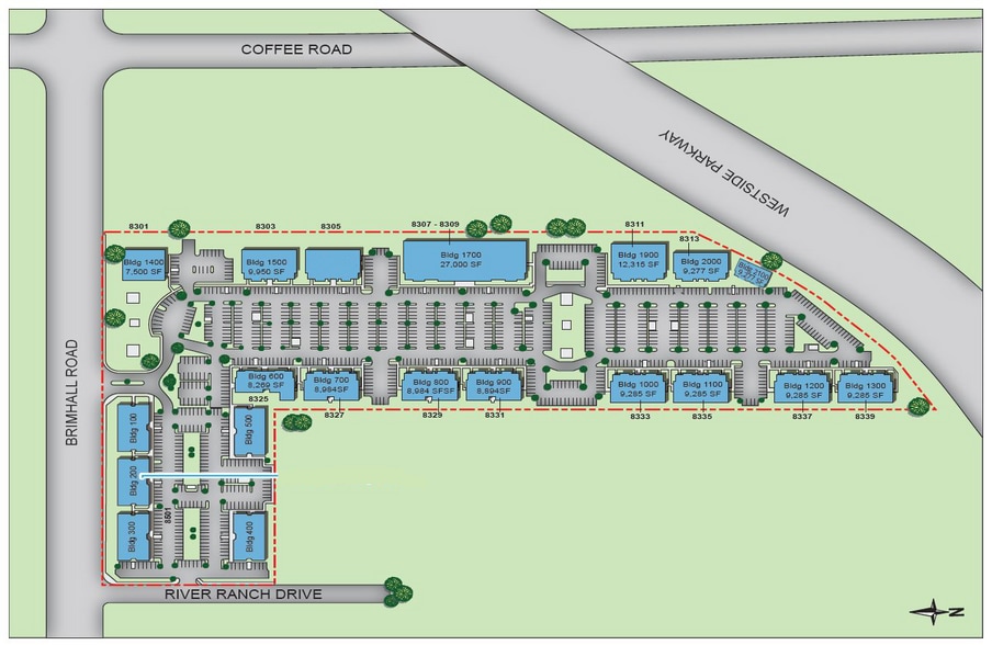 8305 Brimhall Rd, Bakersfield, CA for lease - Site Plan - Image 2 of 3
