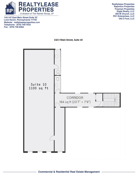 130-134 E Main St, Lock Haven, PA for lease - Floor Plan - Image 2 of 11