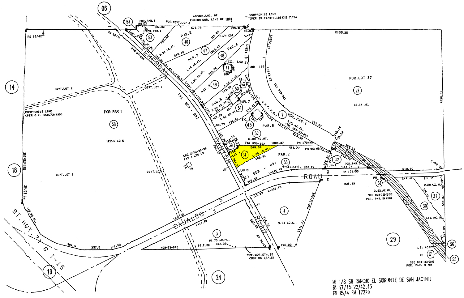 20330 Temescal Canyon Rd, Corona, CA for sale Plat Map- Image 1 of 1