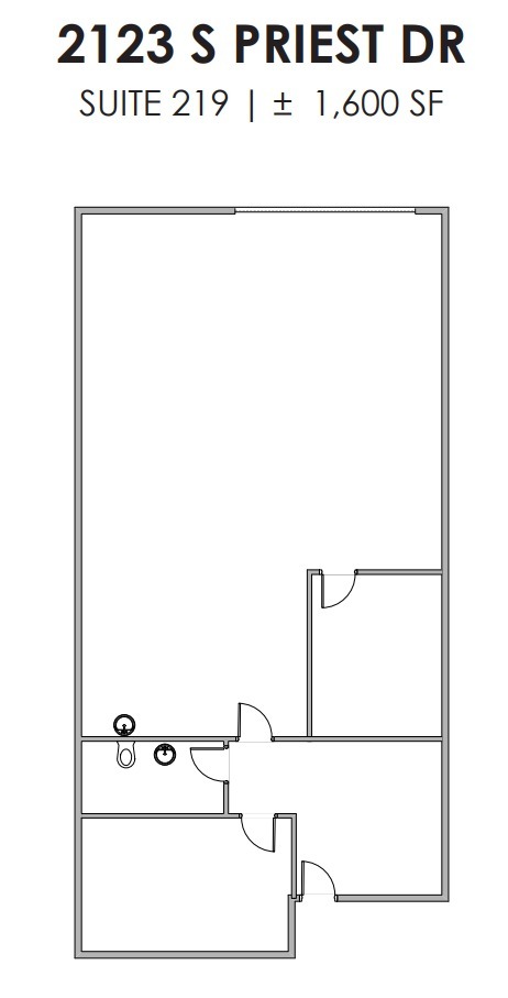 2121 S Priest Dr, Tempe, AZ for lease Floor Plan- Image 1 of 1