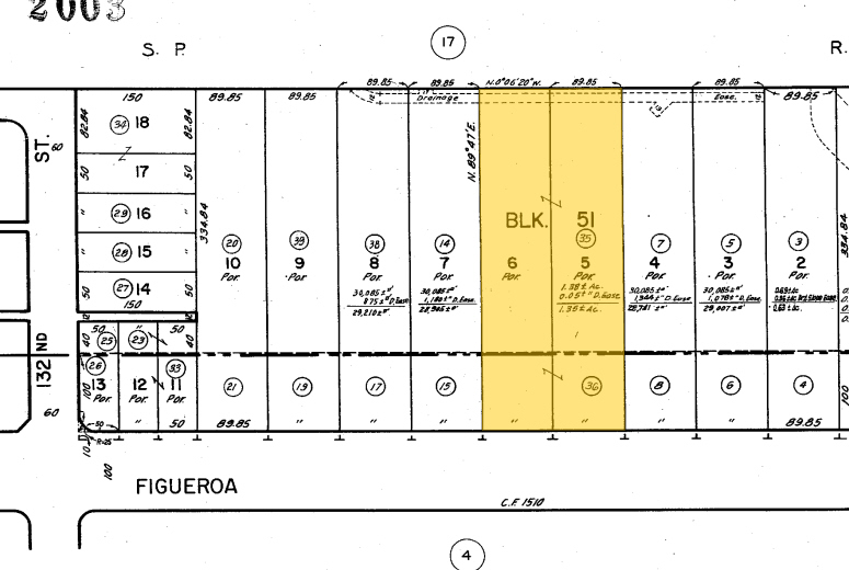 13320 S Figueroa St, Los Angeles, CA for lease - Plat Map - Image 2 of 2