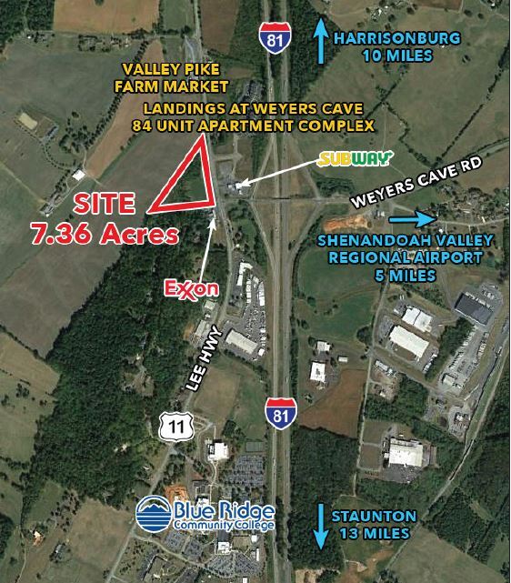 Route 11 & Route 256, Weyers Cave, VA for sale Aerial- Image 1 of 1