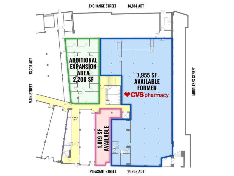22 Pleasant St, Malden, MA for lease - Site Plan - Image 2 of 3