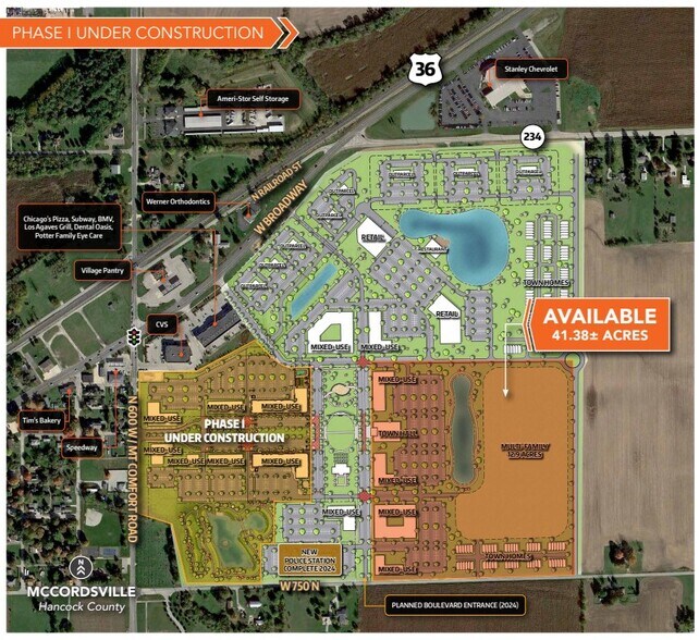 US 36 & Mt Comfort Rd, Mccordsville, IN 46055 Land for Sale