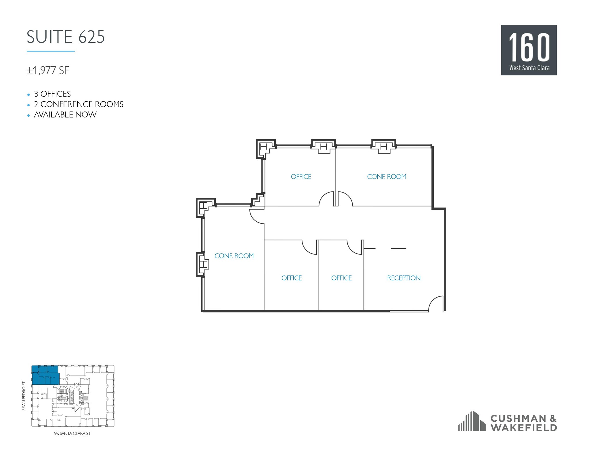 160 W Santa Clara St, San Jose, CA for lease Floor Plan- Image 1 of 1