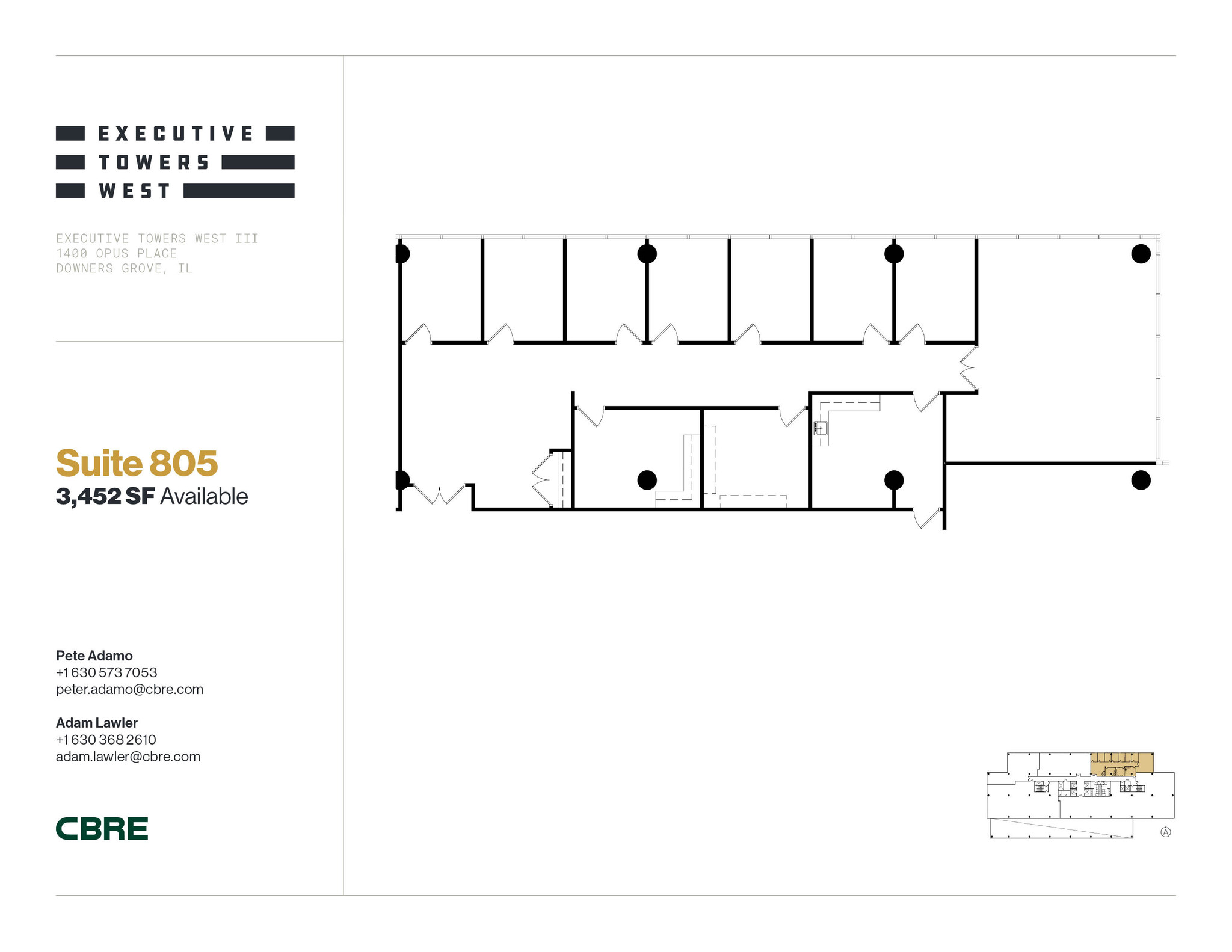 1400 Opus Pl, Downers Grove, IL for lease Floor Plan- Image 1 of 1