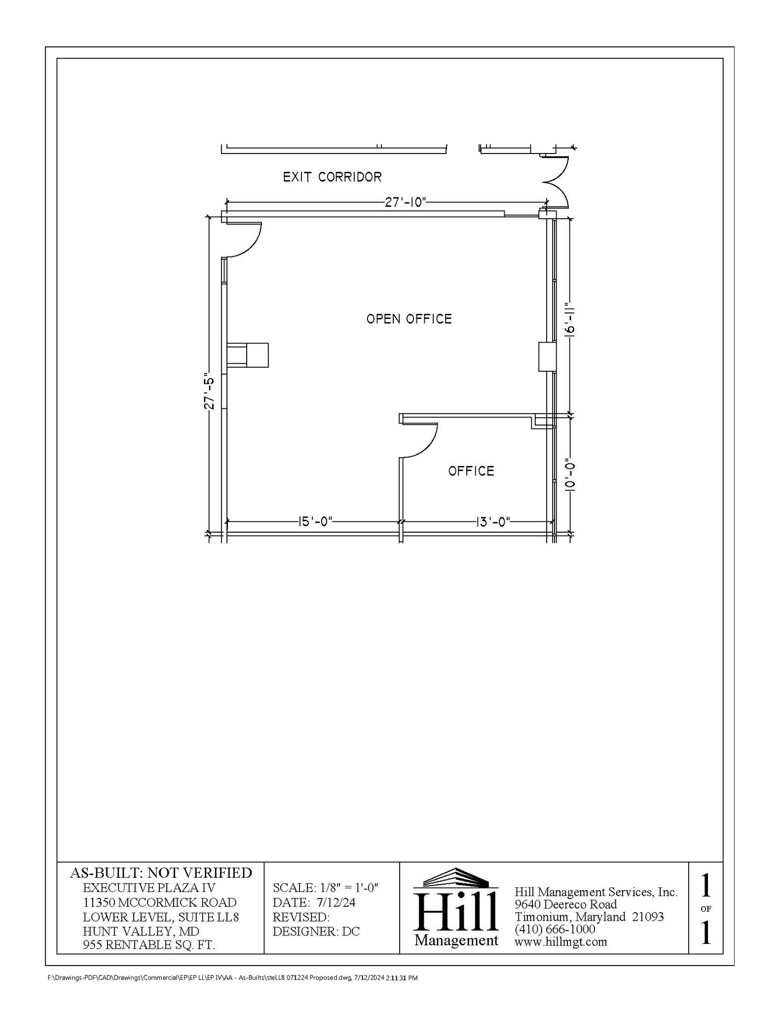 11350 McCormick Rd, Hunt Valley, MD for lease Floor Plan- Image 1 of 1