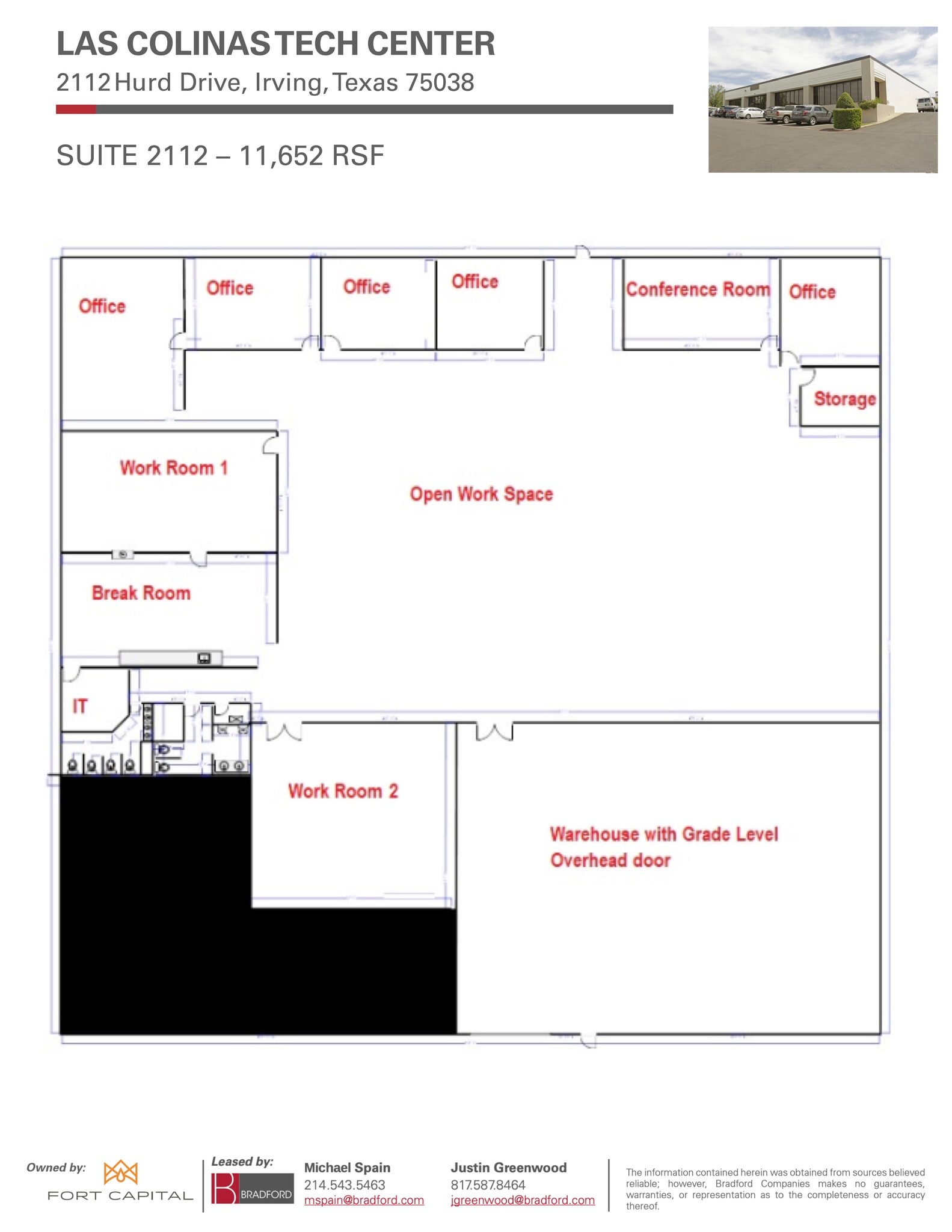 2108-2110 Hurd Dr, Irving, TX for lease Floor Plan- Image 1 of 1