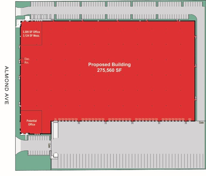 9845 Almond Ave, Fontana, CA for lease - Site Plan - Image 3 of 3